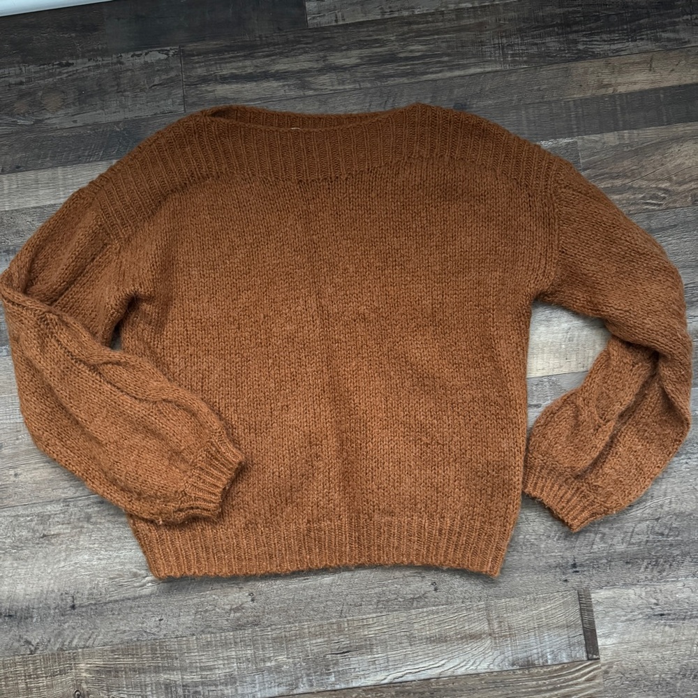 Cozy burnt orange Madewell Sweater